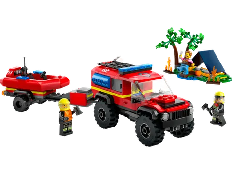 LEGO 60412 4x4 Fire Engine with Rescue Boat
