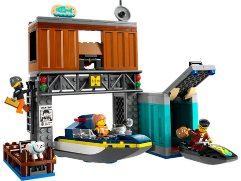 LEGO 60417 Police Speedboat and Crooks' Hideout