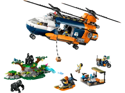 LEGO 60437 Jungle Explorer Helicopter at Base Camp
